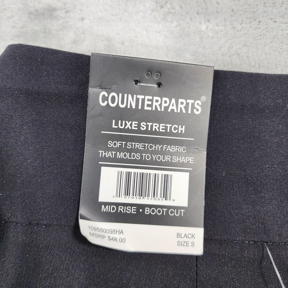 Counterparts Pants Womens S Black Mid Rise Bootcut Luxe Stretch Ponte Office - Picture 3 of 13